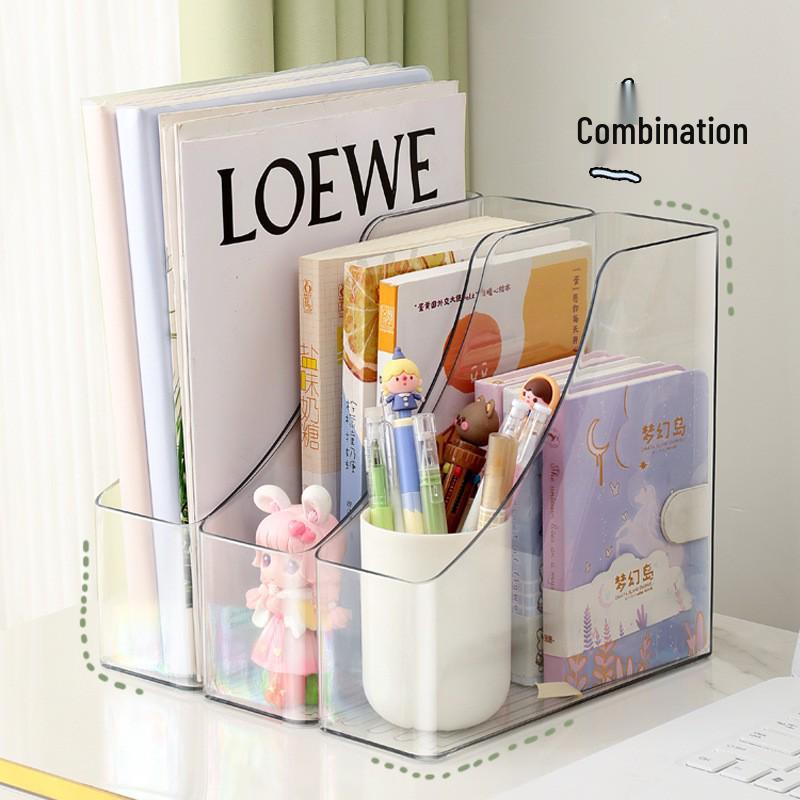 Clear Desktop Book Stand & Organizer