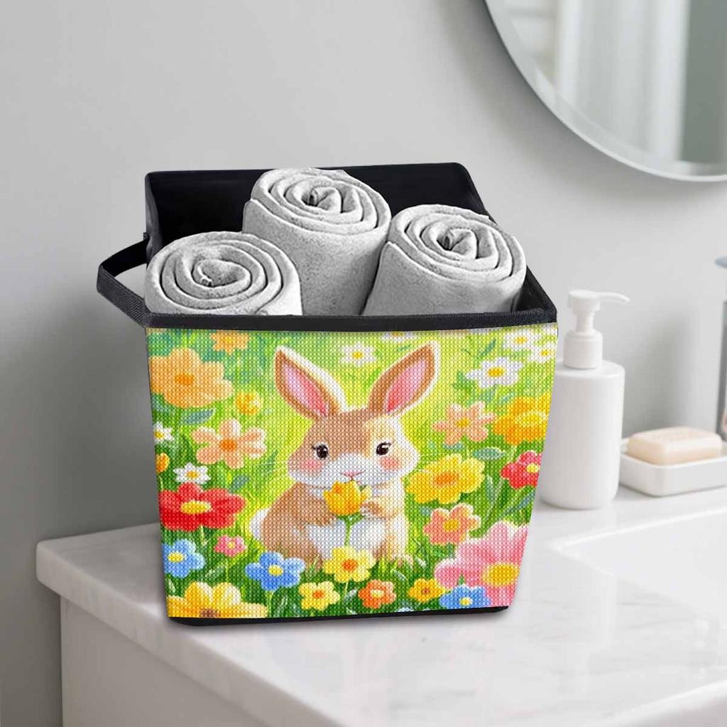 Selfie Bull 5D Diamantmalerei Aufbewahrungskorb Voll Runde Bohrer Mosaik Diamantstickerei Kreuzstich-Sets Heimdekor Heimdekor