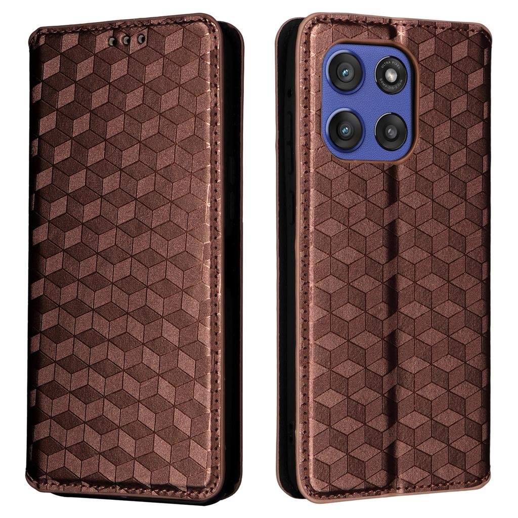 For Motorola Edge 60 Stylus 5G/Moto G Stylus 5G (2025) Case Wallet Rhombus Imprinted Leather Phone Cover