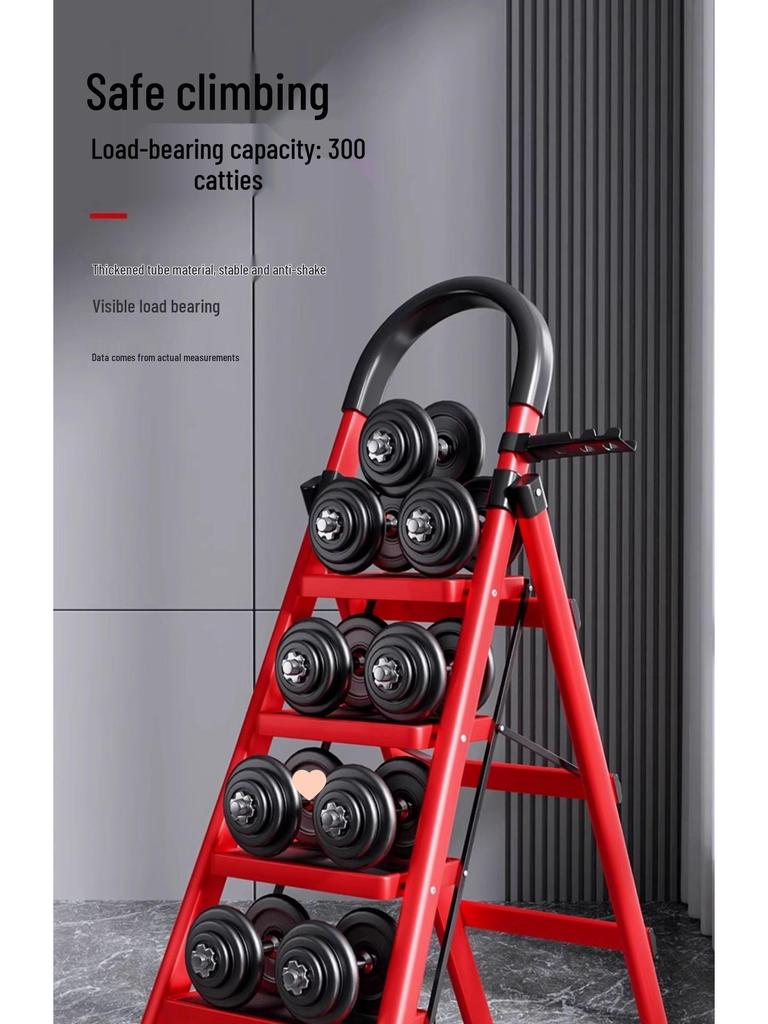 Compact Multi-Functional 4-Step Folding A-Frame Household Ladder