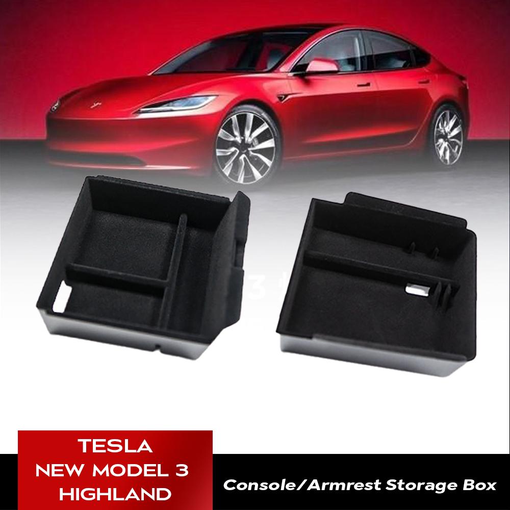 For Tesla Model 3 Highland 2024 Console Armrest Storage Organizer Interior Storage Box Organizer Interior Replacement Accessorie