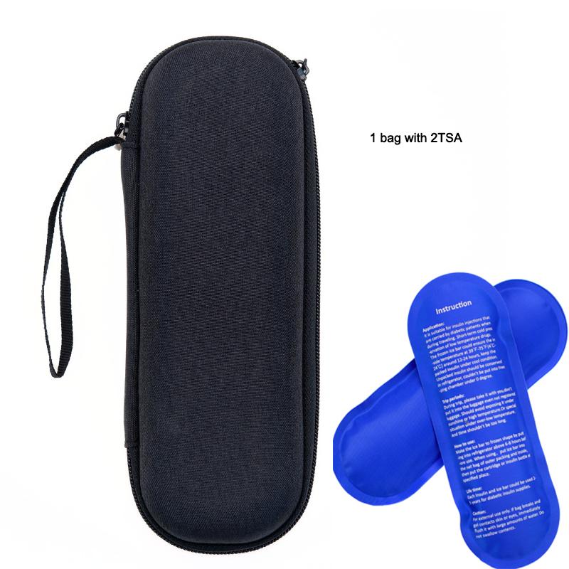 Outdoor Protable Insulin Cooler Bag Insulin Vial Protector Thermometer Display Insulin Vial Storage Case Waterproof Storage Bag