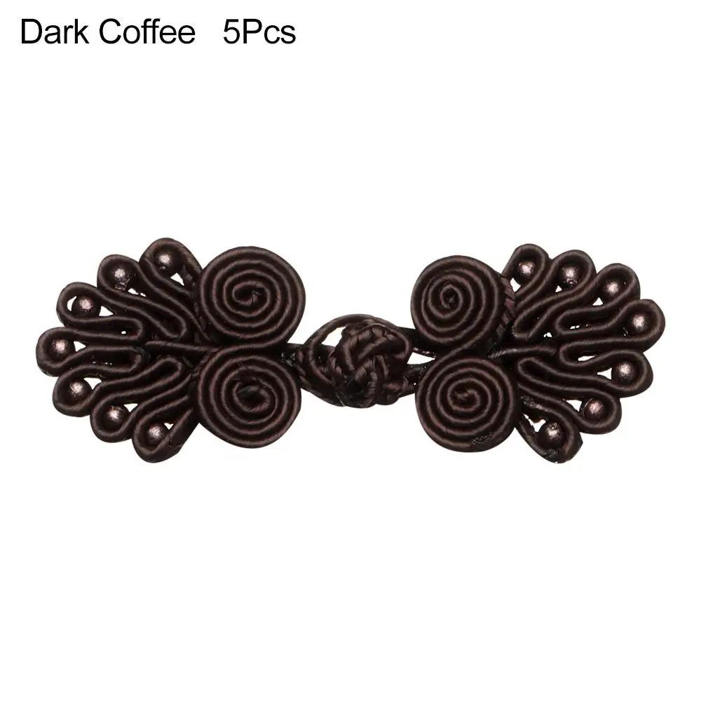 5Pcs Nylon Buttons Chinese Knot Button Chinese Handmade Cheongsam Buttons Knot Fastener Closures DIY Sewing Clothing Accessories