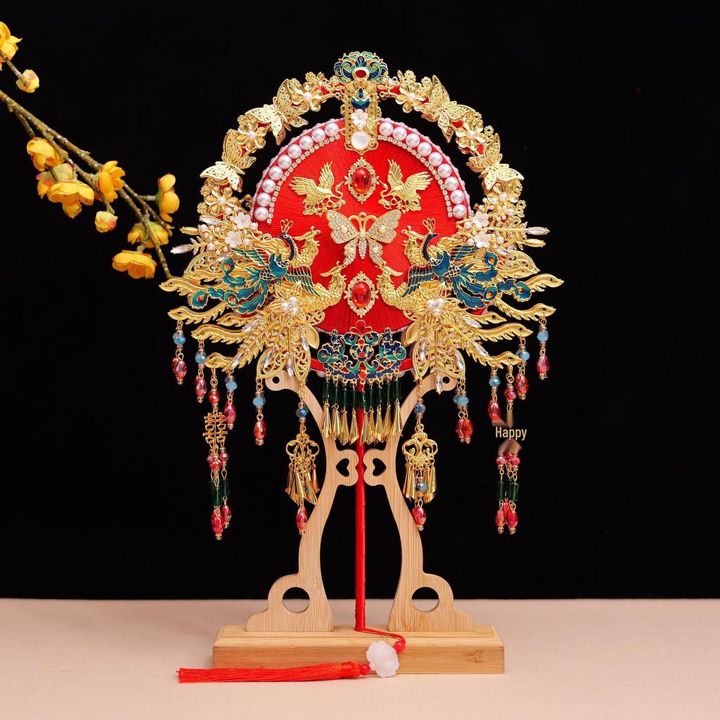 Handmade Silk Bridal Fan – Chinese Style for Weddings