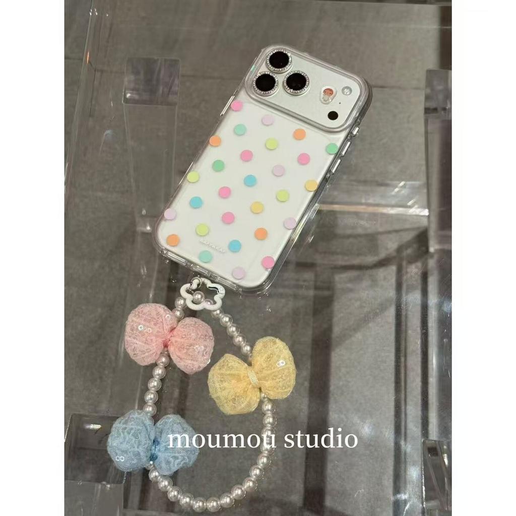 Niche simple color polka dot matte is suitable for Apple iPhone17promax mobile phone case 16pro female 15