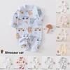Baby Romper Spring Autumn Cotton Short Sleeve With No Bone Construction For Newborns And Infants