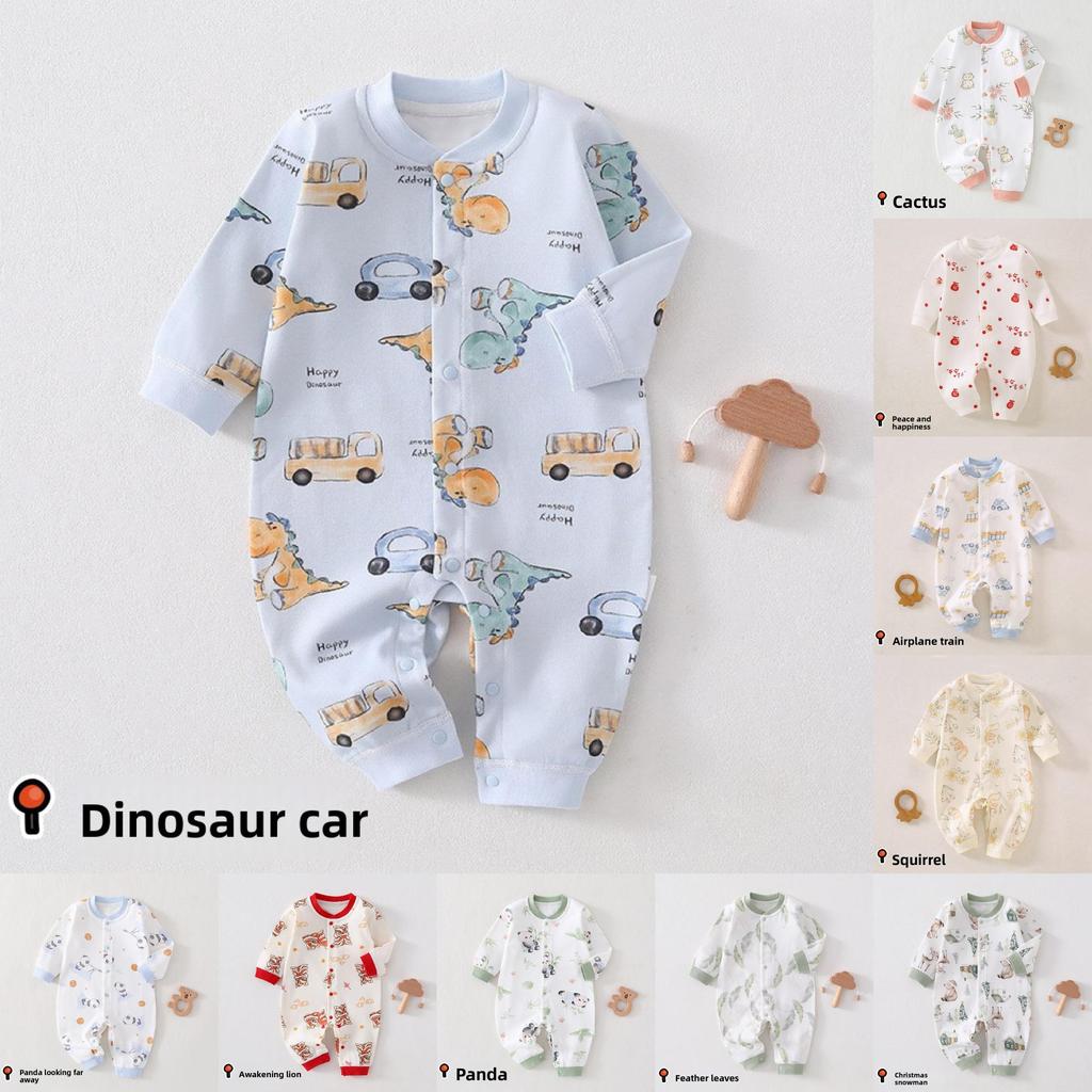Baby Romper Spring Autumn Cotton Short Sleeve With No Bone Construction For Newborns And Infants