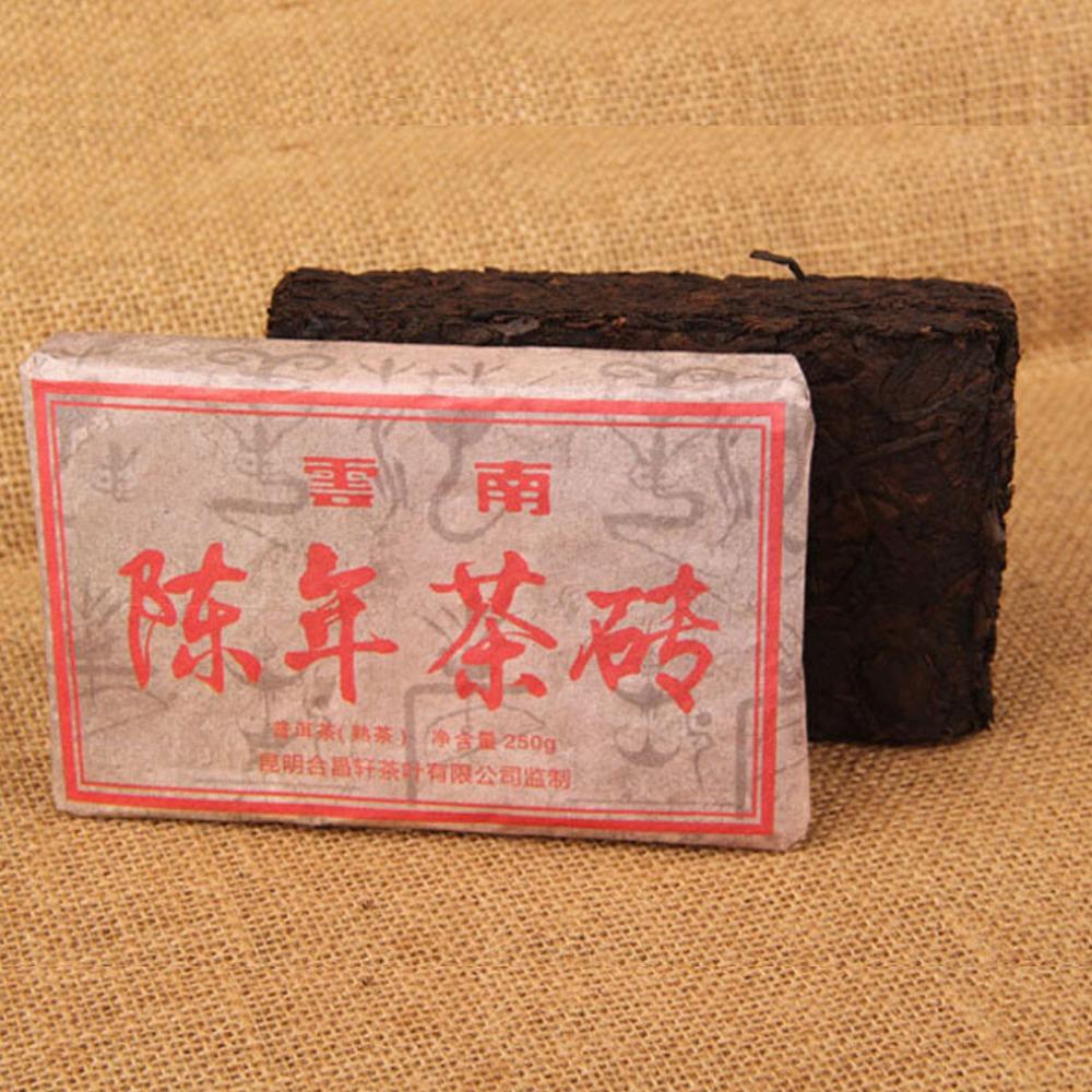 Yunnan Pu-erh Tea Brick Ripe 250g Old Cooked Fermented Health Tisane