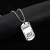 Trendy Titanium Steel Men's Dog Tag Necklace - Hip-Hop Style Pendant Chain