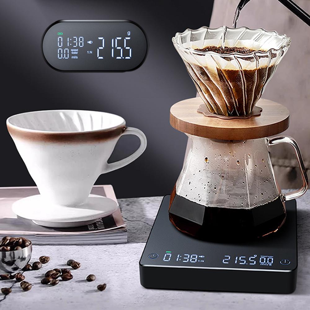 LED Wireless Display Kaffee Skala Multifunktionale Küche Skala 5kg 0,1g Espresso USB Lade