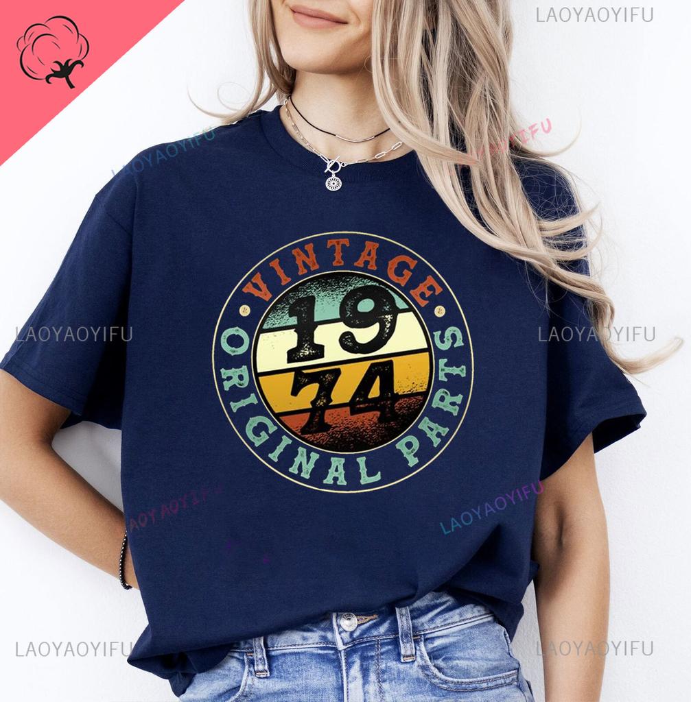 Mens Luxury Tshirt Vintage Year 1974 - Limited Edition 49rd Birthday Mens Funny T-Shirt 50 Year Old T Shirt Summer Tops Tees