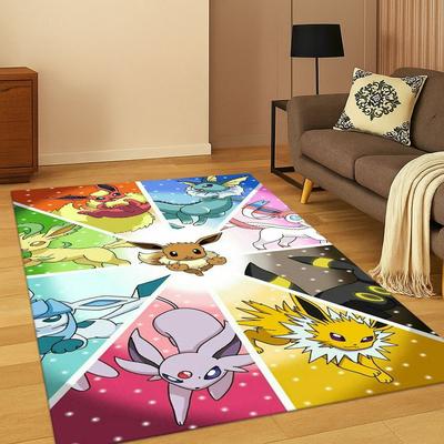 Pokemon Pikachu Elfe Monstre Dessin Animé Mignon Enfant Tapis Tapis pour Salle de Jeux Salon Chambre Tapis de Porte Décor Tapis de Jeu Antidérapant Cadeau