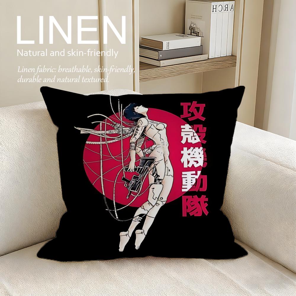 

Character Motoko Kusanagi Cushion Cover Pillowcase Set Pcs x x Breathable Washable Sofa Cushion Cover 30X30cm