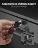2U Rack Mount Drawer, 22.68 kg Max Load-Bearing, Lockable Server Cabinet Case, Sliding Drawer with Lock and Cable Management Holes, for Network