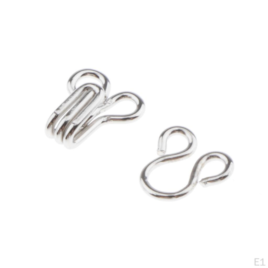 200 Hooks And Eyes, Bra Closure Buttons Eyelets For Sewing Clothes