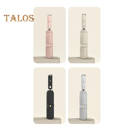 Folding Umbrella with Fan 3 Speed Adjustable USB Rechargeable UV Protection Umbrella Portable Waterproof Windproof Summer Outdoor Sun Rain Umbrella