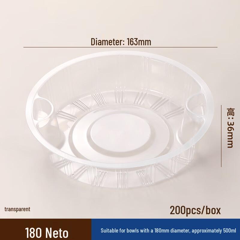 Ronghe Round Disposable Plastic Food Containers with Lids