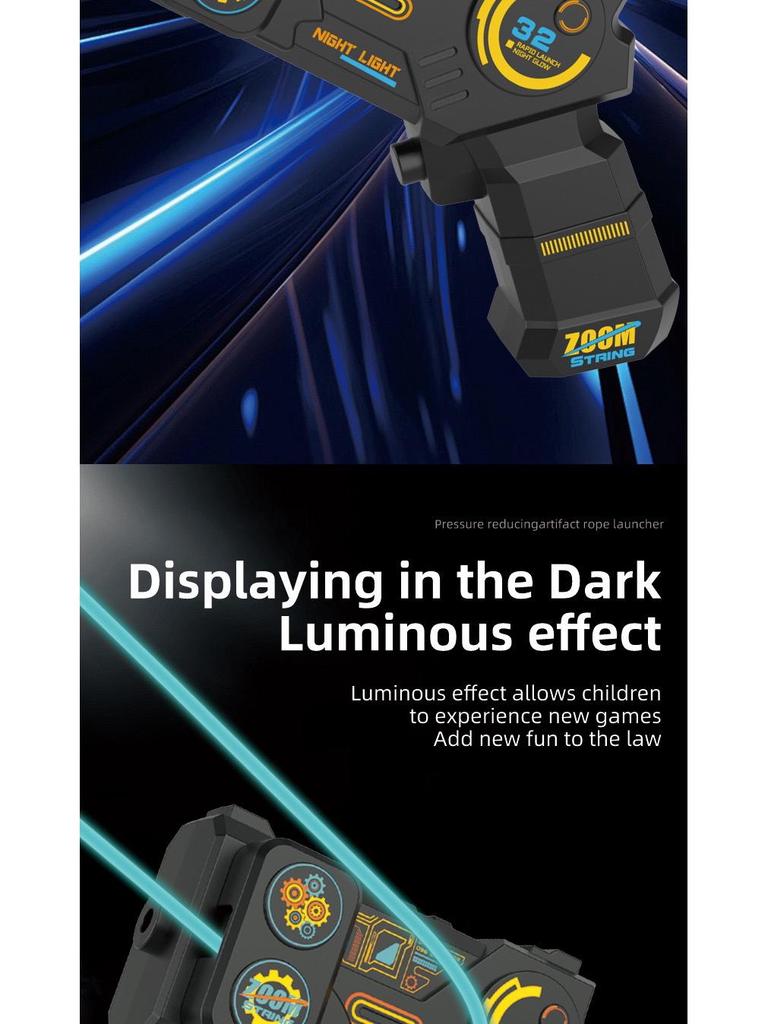 Luminous High-Speed Electric String Launcher Toy for Decompression and Learning