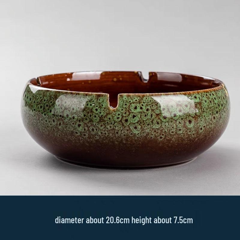 Large Vintage Ceramic Ashtray: Luxury Retro Decor for Home or Office
