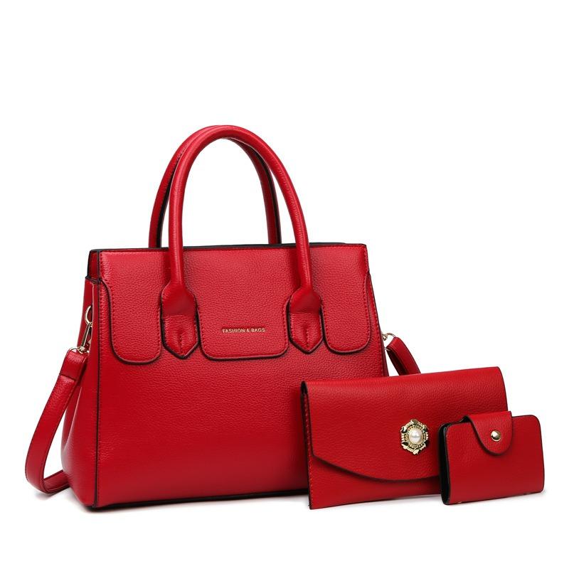 Mother and child bag, new business commuter three-piece set, women's bag, shoulder crossbody large-capacity handbag