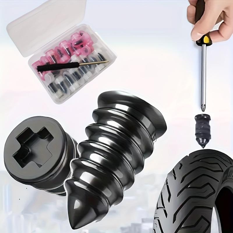 New Tire Repair Tool Black Soft Rubber Nail Vacuum Rubber Plug Tire Repair Quick Tool Tire Plug Kit Quick Repair Tool