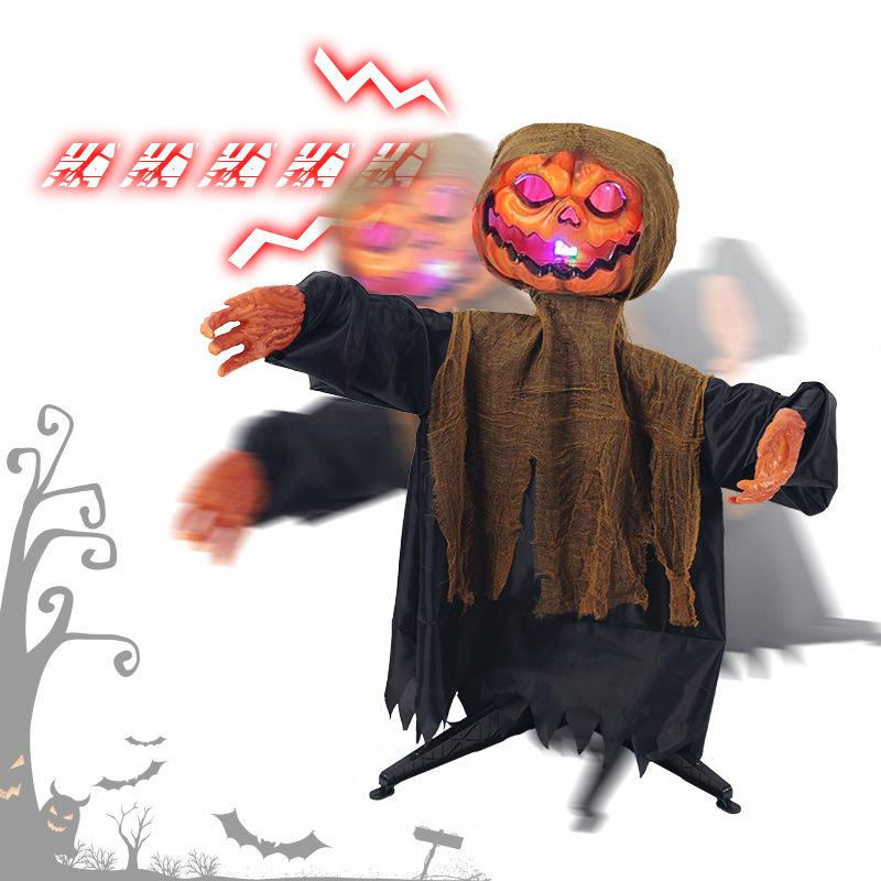 

Хэллоуин Стоячие Качели Тыква Призрак Электрическая Индукция Свечение Звук Ужас Декорация Реквизит Садовое Украшение Хэллоуин Декорация тыква
