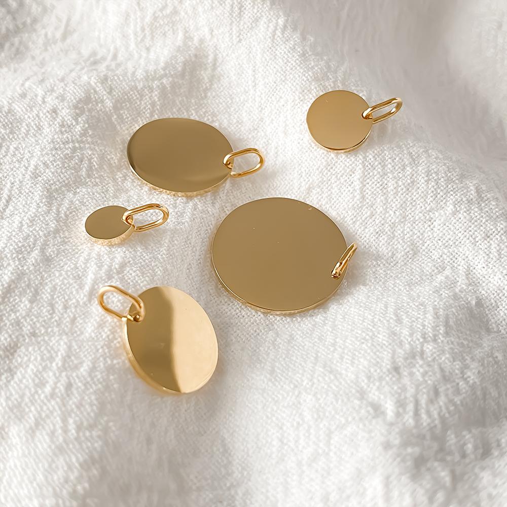 EManco Minimalist Geometric Round Pendant Homemade Bracelet and Necklace Making Accessories
