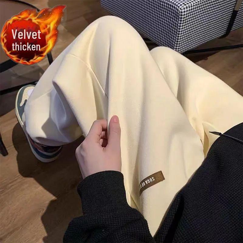 

Женские спортивные брюки OLUA в стиле ретро из овечьей шерсти и бархата — теплые, плотные, универсальные повседневные брюки с манжетами для осени и зимы. 3XL for 150-170 lbs