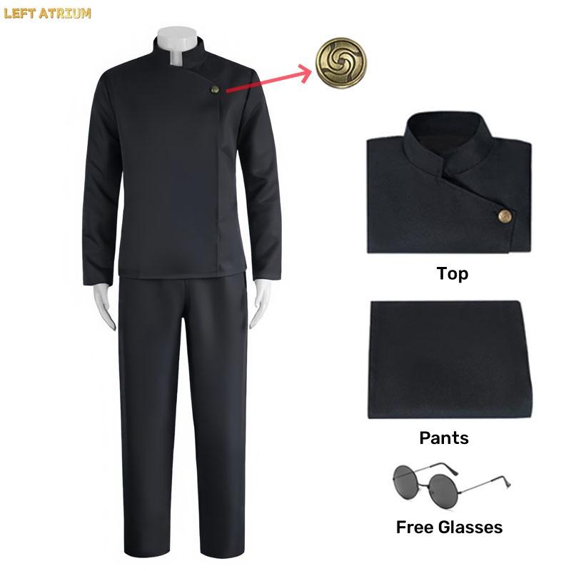 Jujutsu JJK Lycée Gojo Satoru Costume Cosplay Pour Hommes Femmes Chemise Pantalon Perruque Halloween Uniforme Ensembles Complets