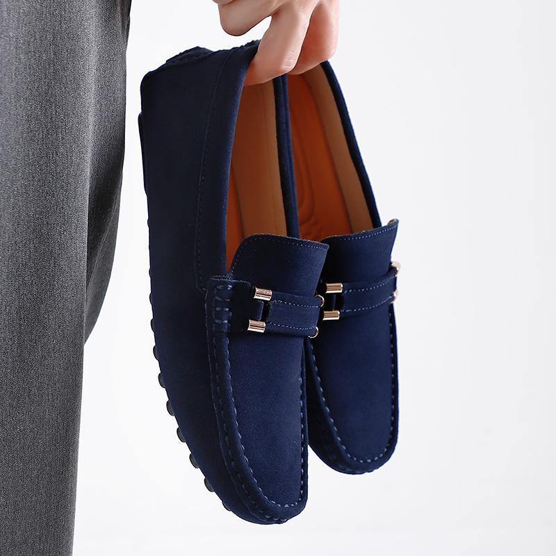 Leichte Herren-Loafer, lässige Lederschuhe zum Reinschlüpfen, klassische, bequeme Herren-Fahrschuhe, Mokassins