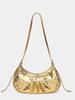 Y2K Retro Spicy Girl Motorcycle Bag with Crocodile Pattern & Adjustable Brown Strap
