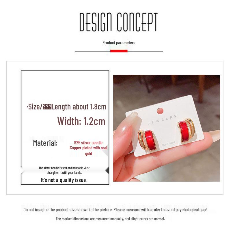 Elegant Minimalist Curved Stud Earrings: Women's Fashion Silver Needle Niche Design, Versatile and Trendy