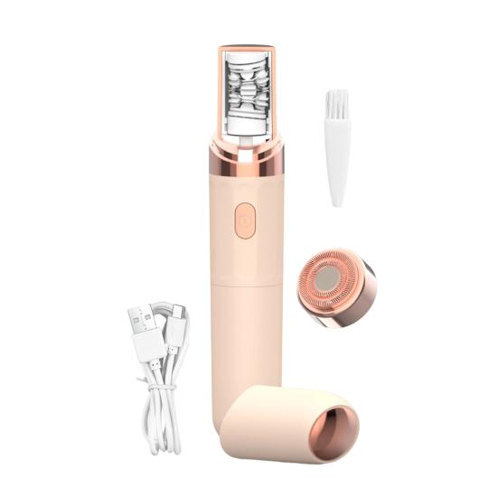 2-In-1 Electric Eyebrow Trimmer Multi-functional Painless Facial Hair Epilator Waterproof Cordless Women Brow Hair Shaver Remover