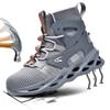 Fashion 2025 New Safety Shoes Men Boots High Top Work Sneakers Steel Toe Cap Anti-smash Puncture-Proof Work Boots Indestructible Shoes