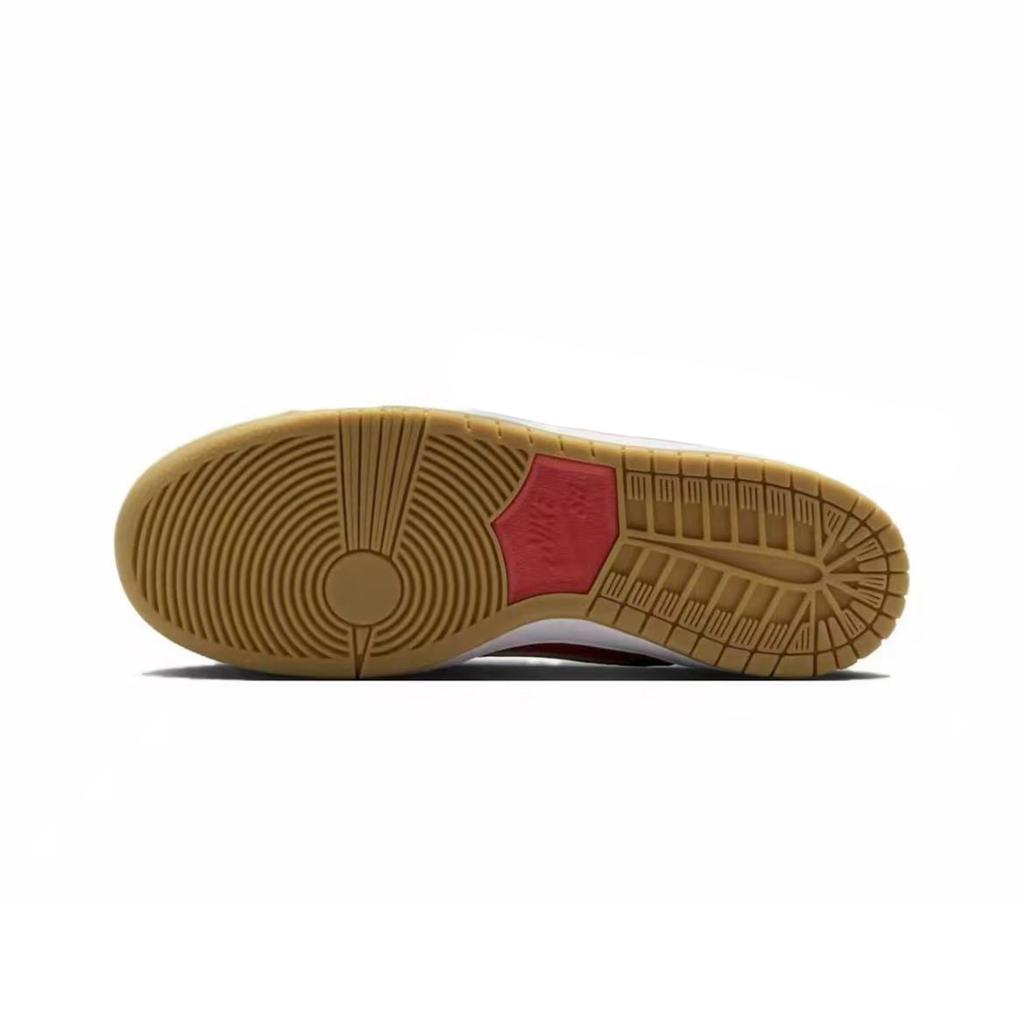 Nike Dunk SB Abrasion Resistant Abrasion Resistant Low Top Skateboard Shoes Unisex White Red FZ1287-300(Team839-Blood Rage)