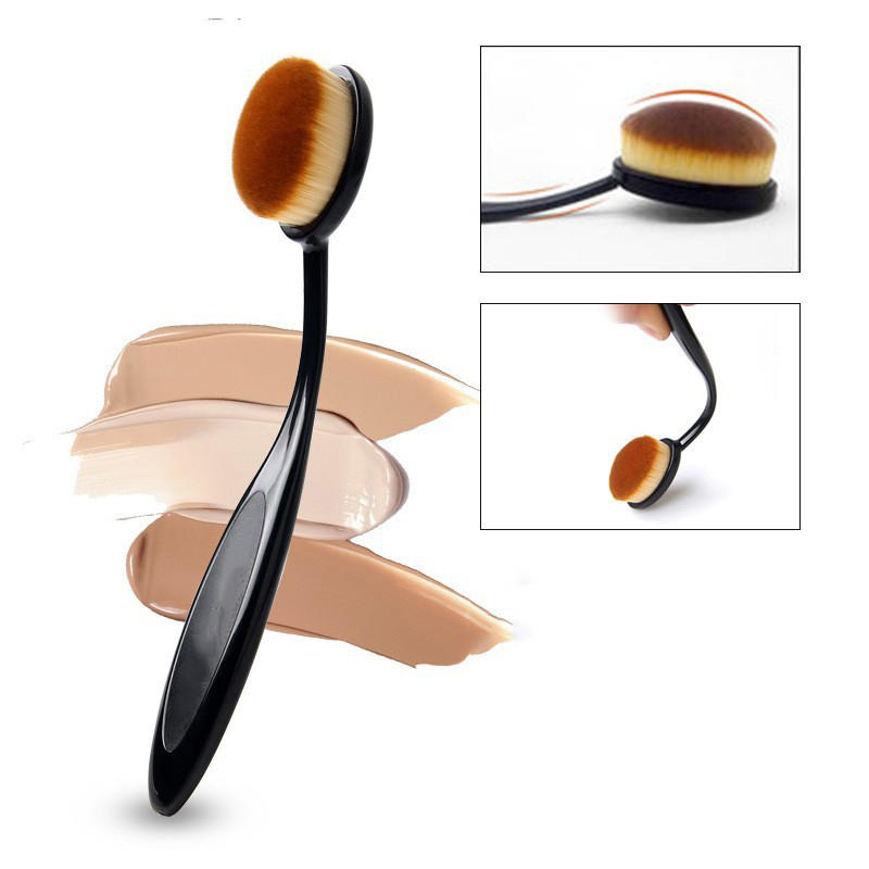 3/5PCS Toothbrush Shape Foundation Brush Professional Makeup Brush Set For Cream Liquid Powder Blending Flawless Face Contouring Nail Art Dust Brushes