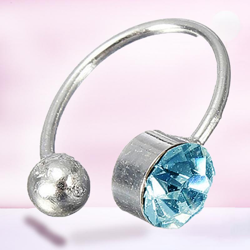 

Серьги-клипсы U-образной формы, непористые 0.8 cm X 1 cm светло-синий