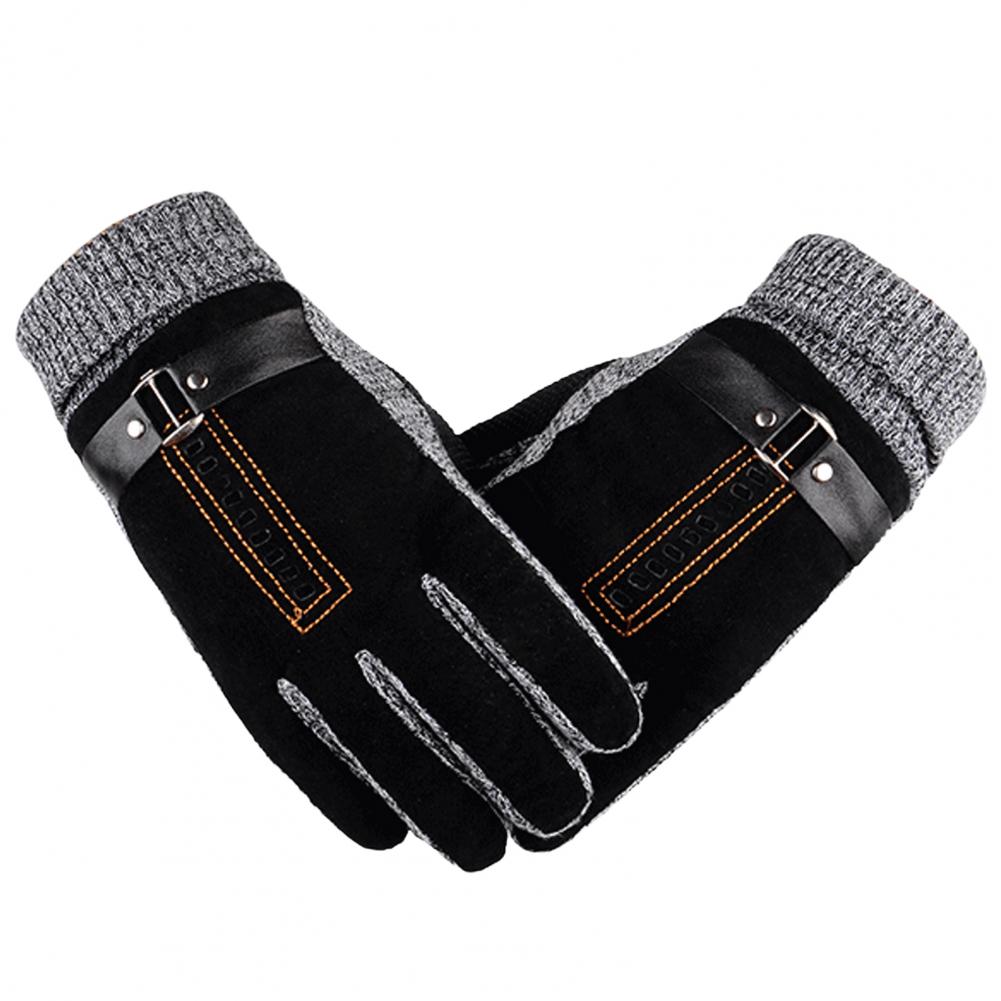 1 Pair Men Gloves  Chic Anti-pilling Winter Gloves  Wear-resistant Men Winter Gloves