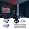 EVILTO Thermometer/Hygrometer Digital Projection Clock, Multi-Function Alarm Clock with AC Adapter, FM Radio, Alarm, Projection, and Snooze Functions,