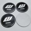 AEN4  4pcs 45mm 50mm 56mm 65mm W Work Logo Badge Car Stickers for Car Wheel Center Caps Emblem Rim Hubcaps Cover Replace Accessories