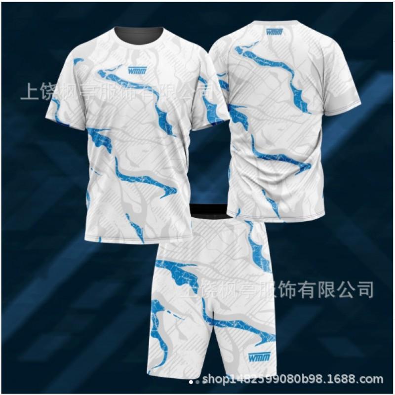 Mens Athletic Wrestling T-Shirt Shorts Set Sportswear Training Gym Casual Wear