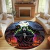 Ghostface Print Round Rug, Washable Floor Carpet, For Entryway Dorm Laundry Room Office Study, Home Decor Birthday Christmas Gift