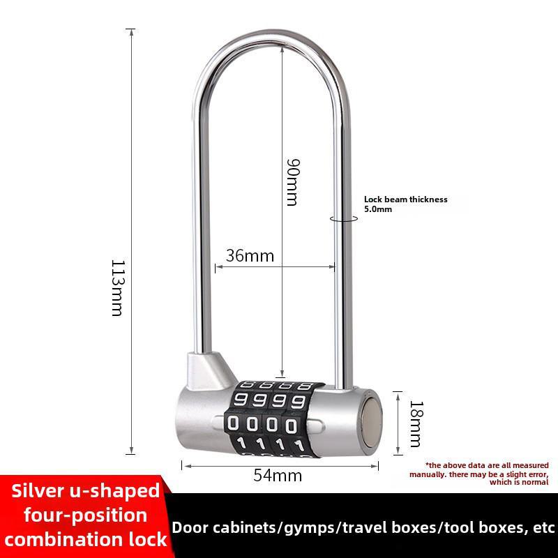 Rust-Proof Metal Combination Padlock for Gym, Dorm, or Cabinet