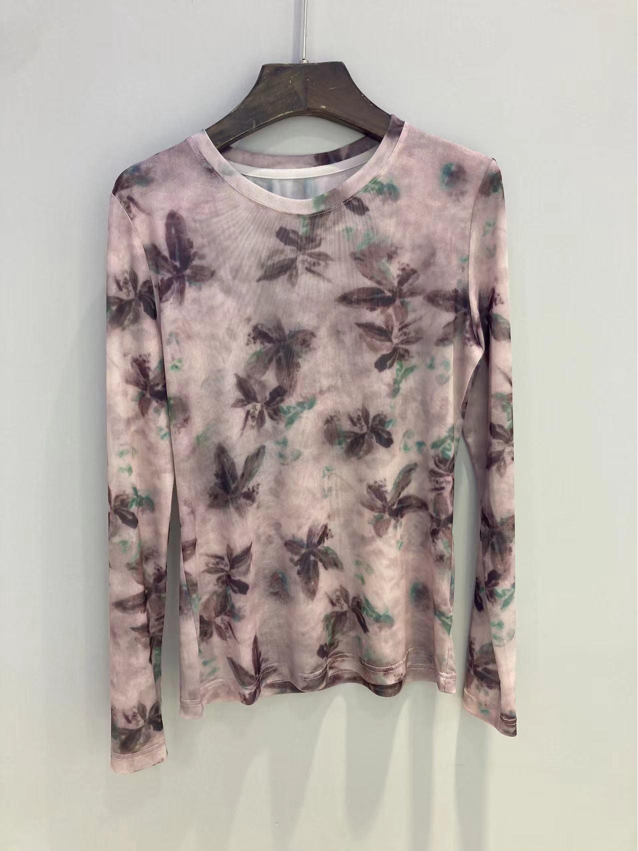 

Элегантная летняя женская рубашка в итальянском стиле 2024 года с рисунком «искусство пятно» без катышков Large