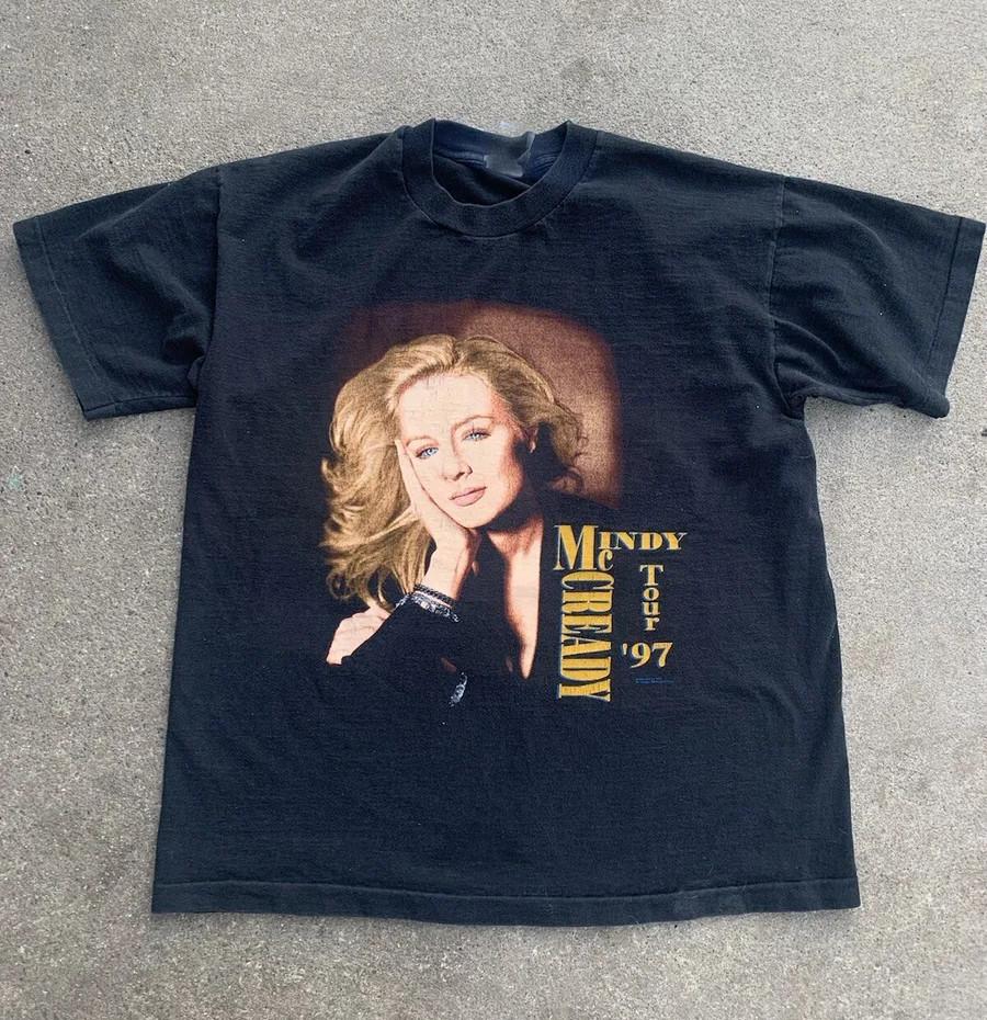 Винтажная футболка с тура 97 Mindy McCready Классическая Классическая Унисекс Размер S-2345XL Унисекс Футболка XL