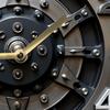 2D Flat Gear Wall Clock Battery Operated Decorative Timepiece for Dining Room Home Decor