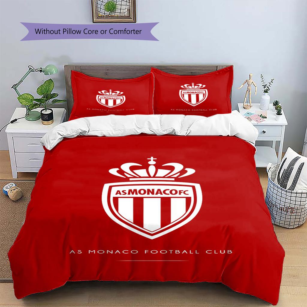 AS Monaco Pattern Bedding Set Quilt Cover Pillowcase Home Decor Gift (1 * duvet cover + 2 * pillowcase, without core)