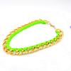 Trendy Big-Name Fluorescent Necklace, Jewelry Fashion Chain Woven Webbing Necklace