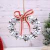 Metal Christmas Bell Decoration 13x20cm Small Christmas Wreath For Front Door Christmas Tree Holiday Hanging Decoration
