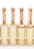 ONKODO BP-146B Umalt, Ubelagt BFA-type Bananplugger (Fosfor bronse) (4 stk)